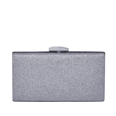 Gümüş Daisy Zincir Detaylı Kadın Gece Çantası