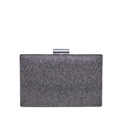 Gümüş Grass Zincir Detaylı Kadın Gece Çantası