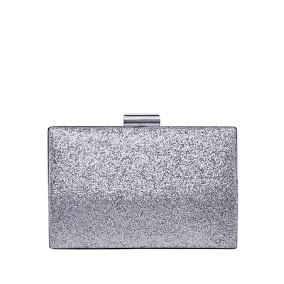 Gümüş Grass Zincir Detaylı Kadın Gece Çantası