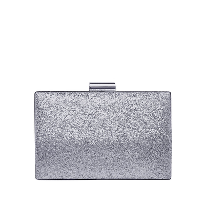 Gümüş Grass Zincir Detaylı Kadın Gece Çantası