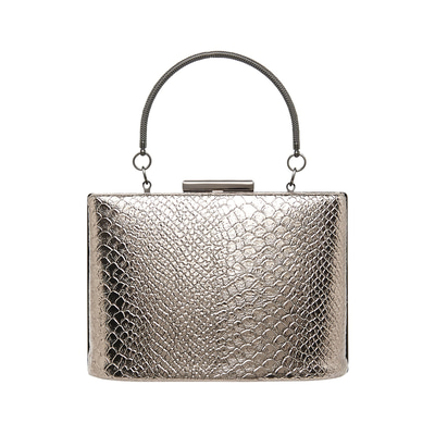 Gümüş Tulip Zincir Detaylı Kadın Gece Çantası