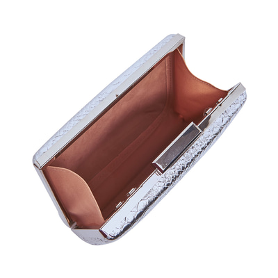 Gümüş Tulip Zincir Detaylı Kadın Gece Çantası