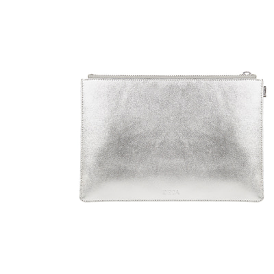 Gümüş Yıldızlı Kadın Deri Clutch