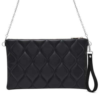 Guyana Siyah Kadın Kapitone Portföy Çanta