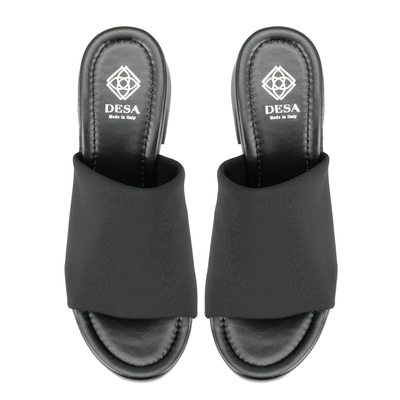 Haley Siyah Kadın Platform Topuklu Terlik