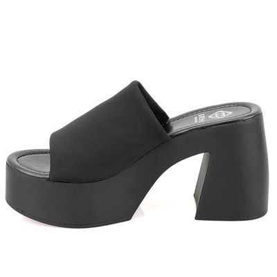 Haley Siyah Kadın Platform Topuklu Terlik
