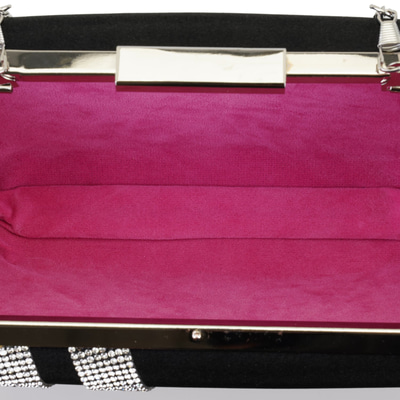 Hallie Siyah Kadın Parlak Taş Detaylı Gece Çantası