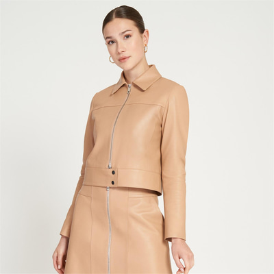 Hanna Bej Kadın Deri Ceket