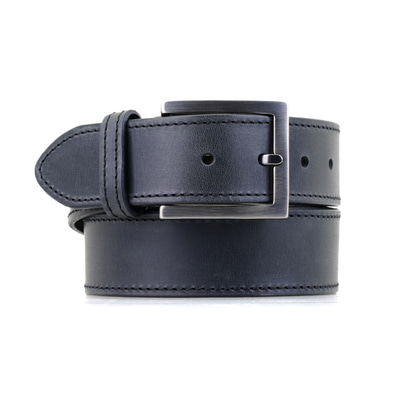 Harvey Siyah Erkek Vintage Spor Deri Kemer