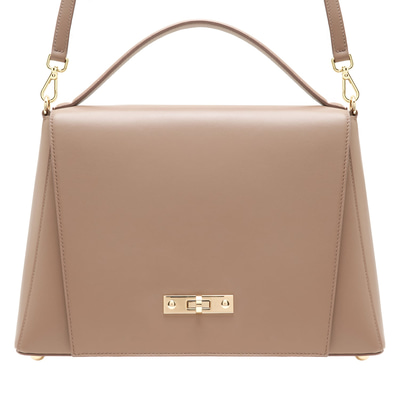 Helena Krem Kadın Deri El Çantası