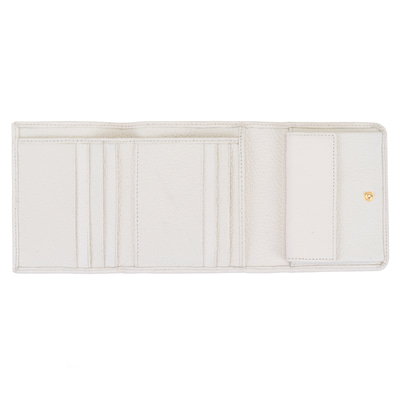 Heleno Beyaz Kadın Deri Cüzdan