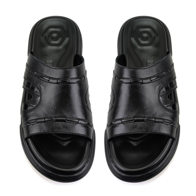 Herbert Siyah Erkek Deri Terlik