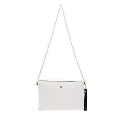Herta Beyaz Kadın Zincir Detaylı El Çantası