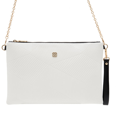 Herta Beyaz Kadın Zincir Detaylı El Çantası