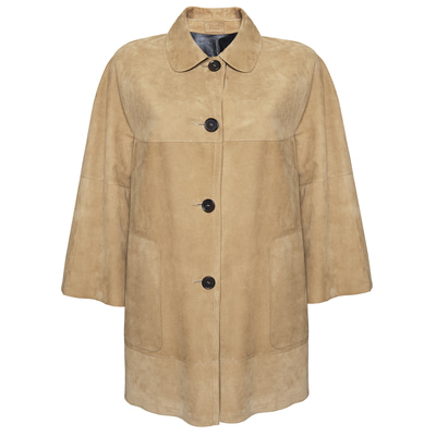 Hiba Kadın Oversize Çift Taraflı Deri Pardösü