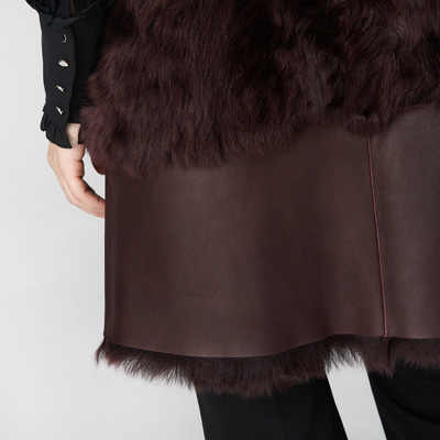 Ikeme Kadın Çift Taraflı Kürk Yelek