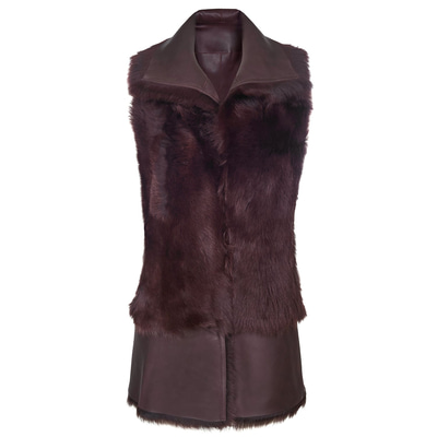 Ikeme Kadın Çift Taraflı Kürk Yelek