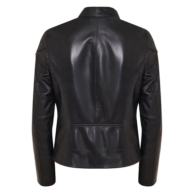 Ilaria Lacivert Kadın Deri Ceket