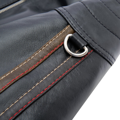 Ilaria Lacivert Kadın Deri Ceket