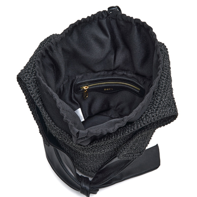 Innia Siyah Kadın Hasır Omuz Çantası 