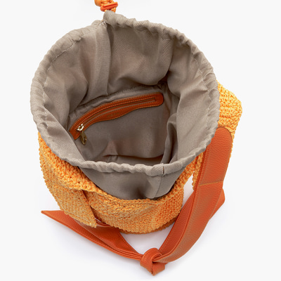 Innia Turuncu Kadın Hasır Omuz Çantası 