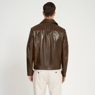 Italo Erkek Deri Biker Mont