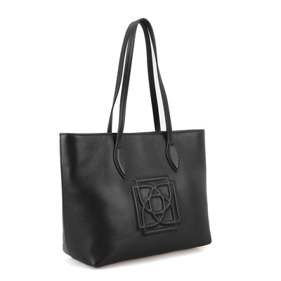 Jaden Siyah Kadın Logolu Deri Omuz Çantası