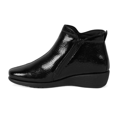 Jailyn Siyah Kadın DesaComfort Fermuarlı Deri Bot