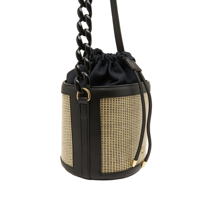 Jake Siyah Kadın Hasır Omuz Askılı Çanta