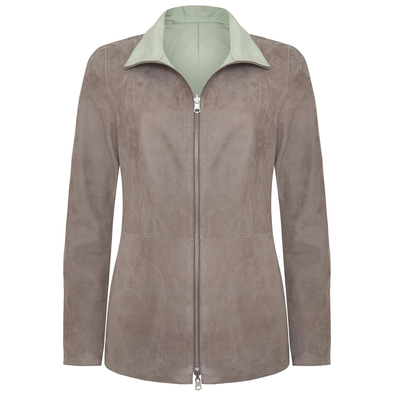 Jane Kadın Çift Taraflı Süet Deri Pardösü