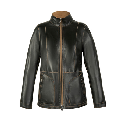 Jane Siyah Süet Kadın Çift Taraflı Süet Deri Pardösü