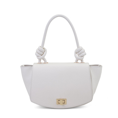Jeremy Beyaz Kadın Deri El Çantası
