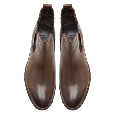 Jimbo Kahve Erkek Yandan Lastikli Deri Chelsea Bot