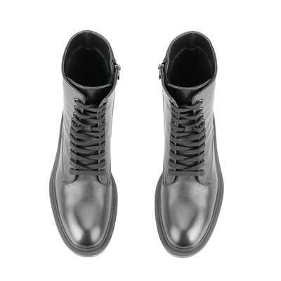 Juan Siyah Kadın Fermuarlı Deri Bot