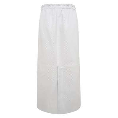 Juliet Beyaz Kadın Perforeli Deri Etek