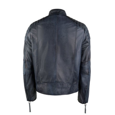 K-9061 ERKEK DERİ MONT, MAVİ, S