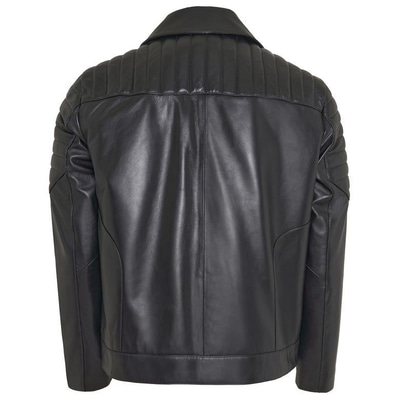 K12779 ERKEK DERİ CEKET, SIYAH, XS