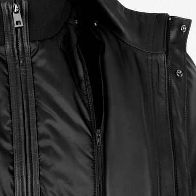 K14084 ERKEK DERİ MONT, SIYAH, XXXL