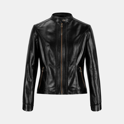 K15005 KADIN DERİ CEKET-E