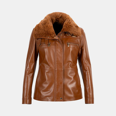 K15007 KADIN KÜRK YAKA MONT