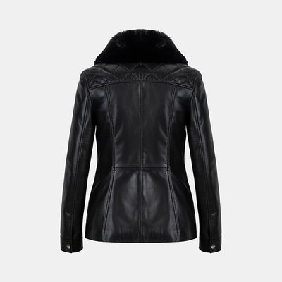 K15007 KADIN KÜRK YAKA MONT