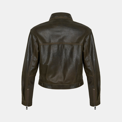 K15028 KADIN DERİ BOMBER CEKET