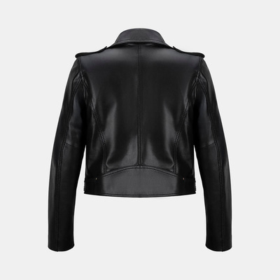 K15059 KADIN DERİ CEKET-E