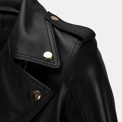 K15059 KADIN DERİ CEKET-E