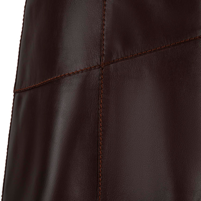 K15061 KADIN DERİ ETEK