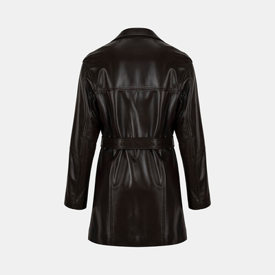 K15069 KADIN DERİ TRENÇKOT