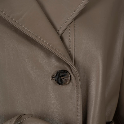 K15069 KADIN DERİ TRENÇKOT