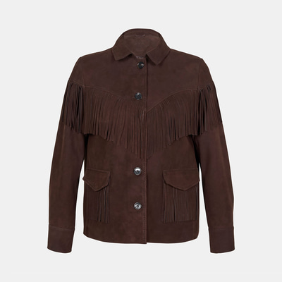 K15073 KADIN PÜSKÜLLÜ SÜET CEKET