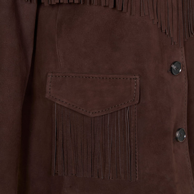 K15073 KADIN PÜSKÜLLÜ SÜET CEKET