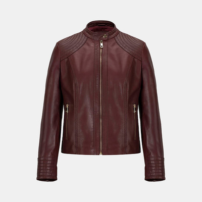 K15143 KADIN DERİ CEKET